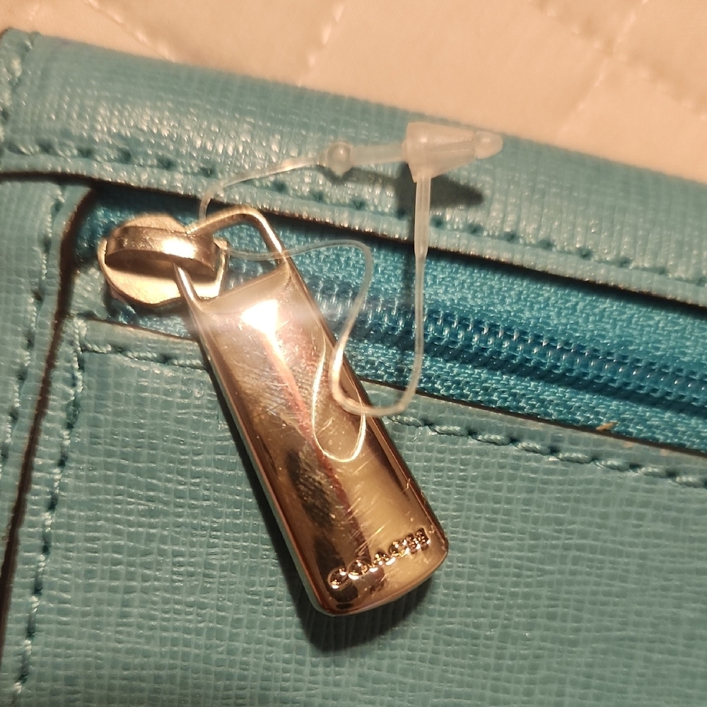 Coach Turquoise Slim Wallet - Picture 5 of 6